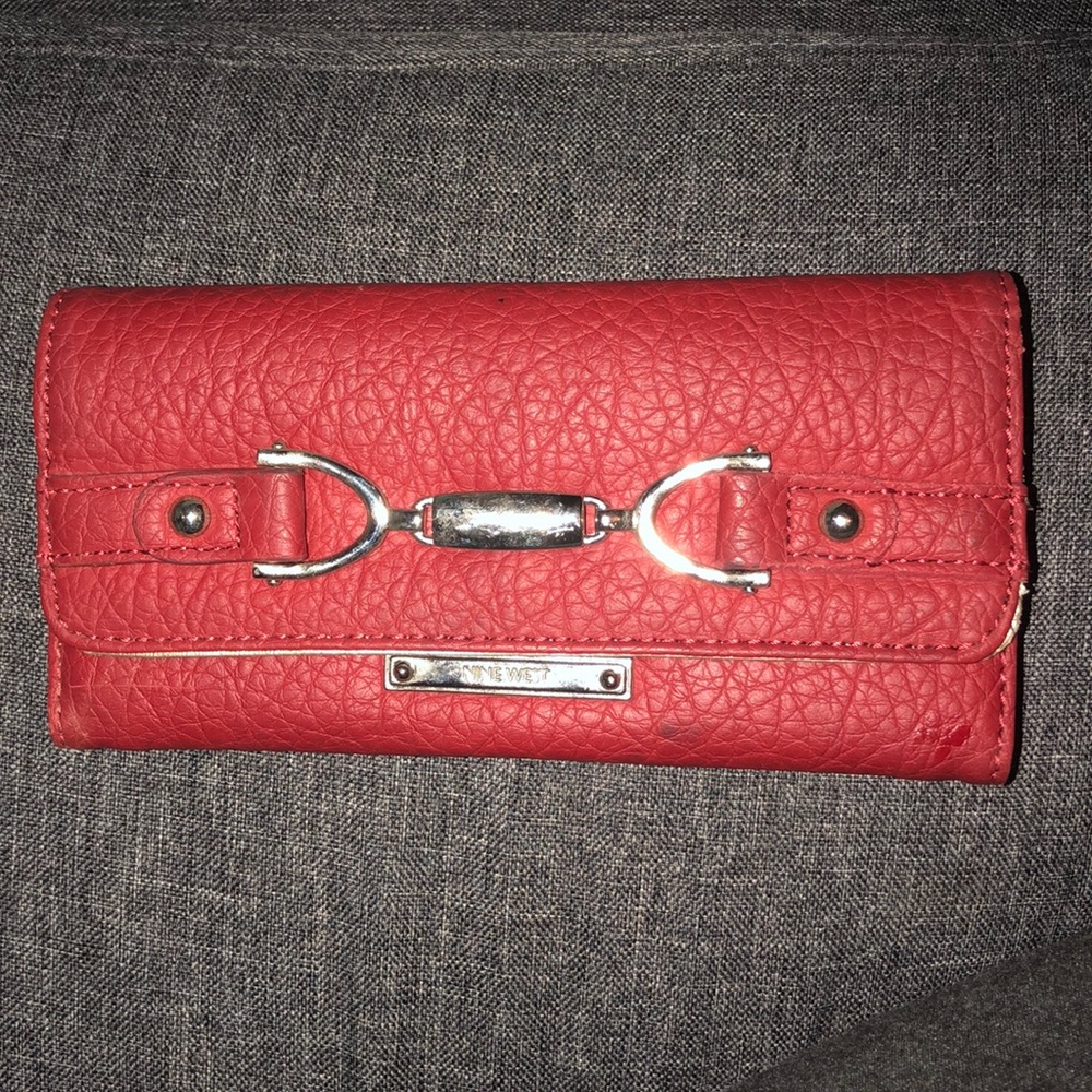 Nine West leather red wallet
